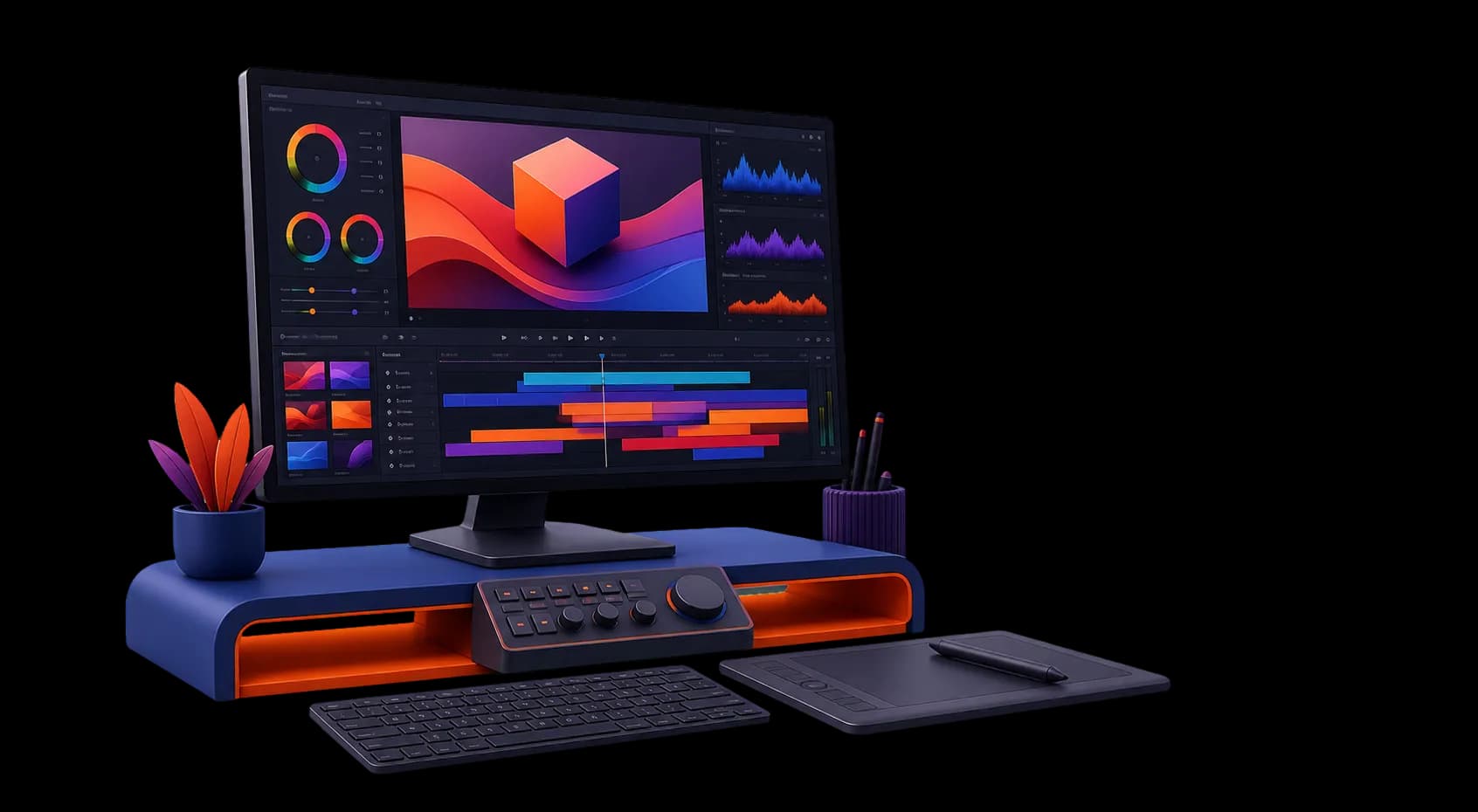 Video editing and motion design workstation