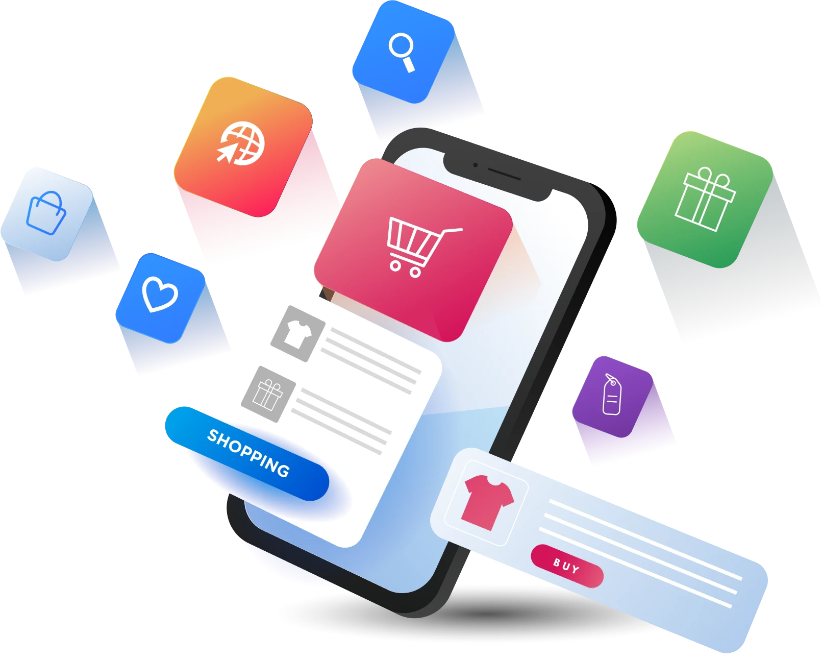 Ecommerce solutions service illustration