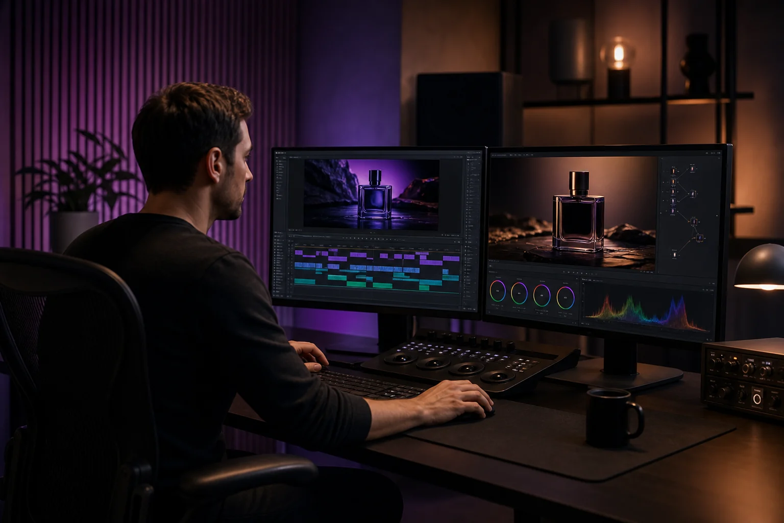 A video production setup